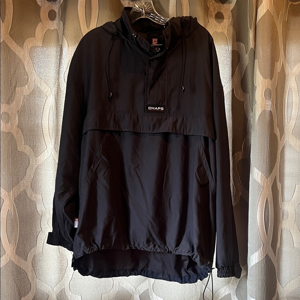 Chaps Black Hooded Jacket